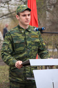 студент 6-го курса ММФ, командир сводного студенческого отряда университета Константин Родин