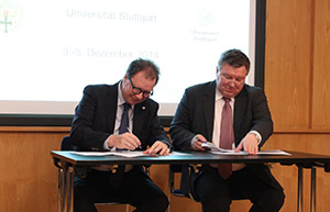 Ректор Университета Штутгарта (слева) и ректор СПбПУ (справа)