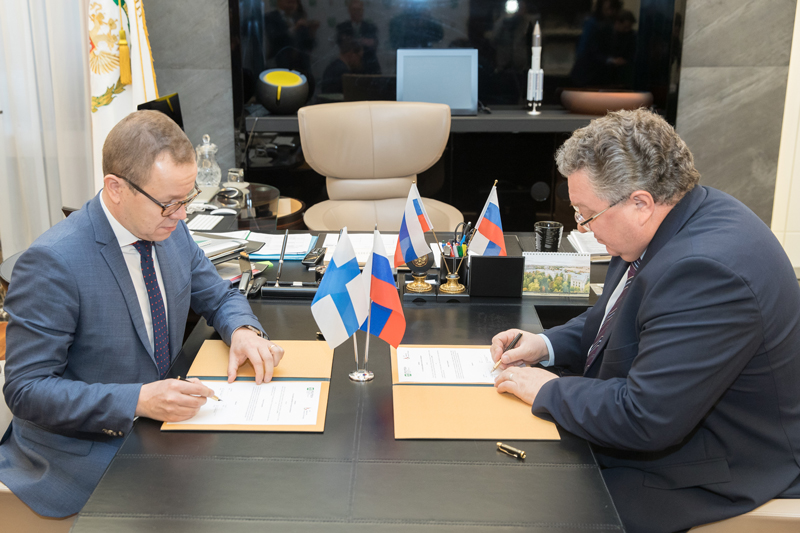 Ректоры Юхи-Матти Сакса и А.И. Рудской подписали Приложение к Договору о стратегическом партнерстве