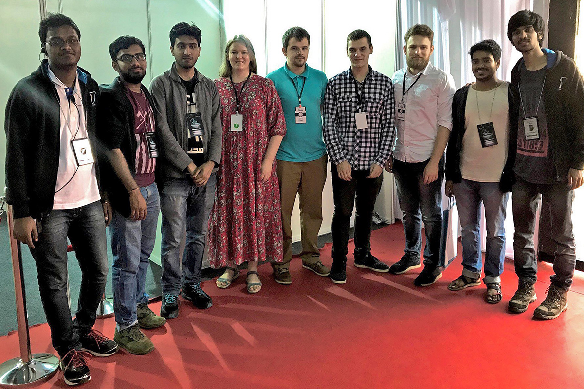 Руководитель ЦНТМ Полина ДЯТЛОВА и команда Фаблаб Политех на международной выставке Techfest в Индии 