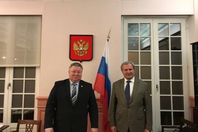 Ректор СПбПУ А.И. Рудской и Генконсул РФ в Страсбурге В.Б. Левицкий Ректор СПбПУ А.И. Рудской и Генконсул РФ в Страсбурге В.Б. Левицкий