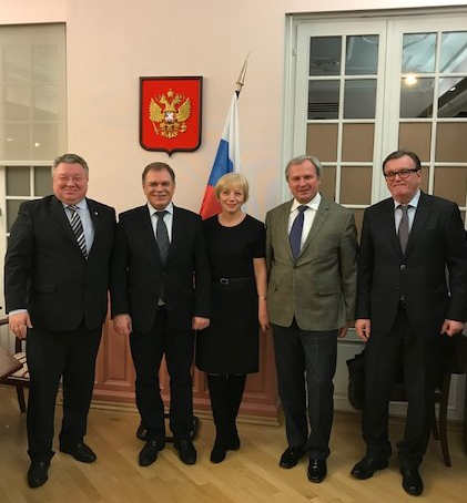 Делегация СПбПУ во время приема в Генконсульстве РФ в Страсбурге Делегация СПбПУ во время приема в Генконсульстве РФ в Страсбурге