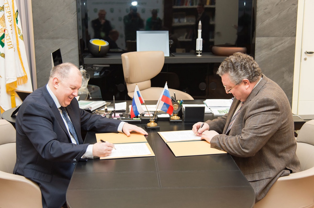 А.И. Рудской и Г.Н. Попов подписали Соглашение о сотрудничестве