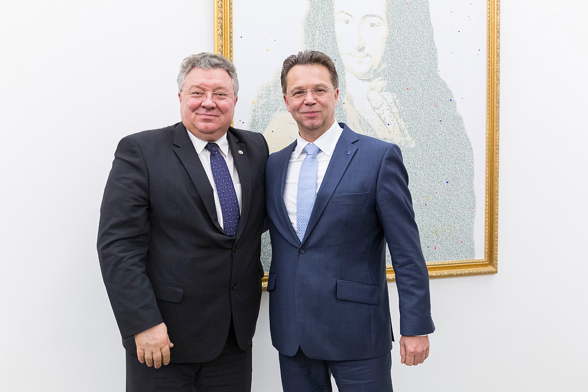 Ректор СПбПУ и президент ЛУГ обсудили планы на ближайшее будущее на отдельной официальной встрече 
