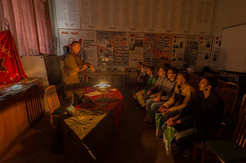 Одной из самых атмосферных станций квеста большинство команд называли Комнату боевой славы Одной из самых атмосферных станций квеста большинство команд называли Комнату боевой славы