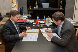Подписание соглашения между Роскосмосом и ведущими вузами СПб