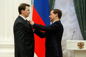 Церемония вручения премии Президента России в области науки и инноваций для молодых учёных за 2011 год Павлу Ковалёву Церемония вручения премии Президента России в области науки и инноваций для молодых учёных за 2011 год Павлу Ковалёву