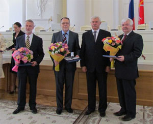 Лауреаты с губернатором Санкт-Петербурга