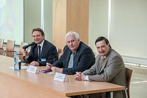 В.М.Иванов, М.П.Федоров, Д.Г.Арсеньев на открытии конференции Экодизайн