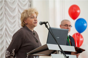 Выступает помощник Министра здравоохранения Т.В. Клименко