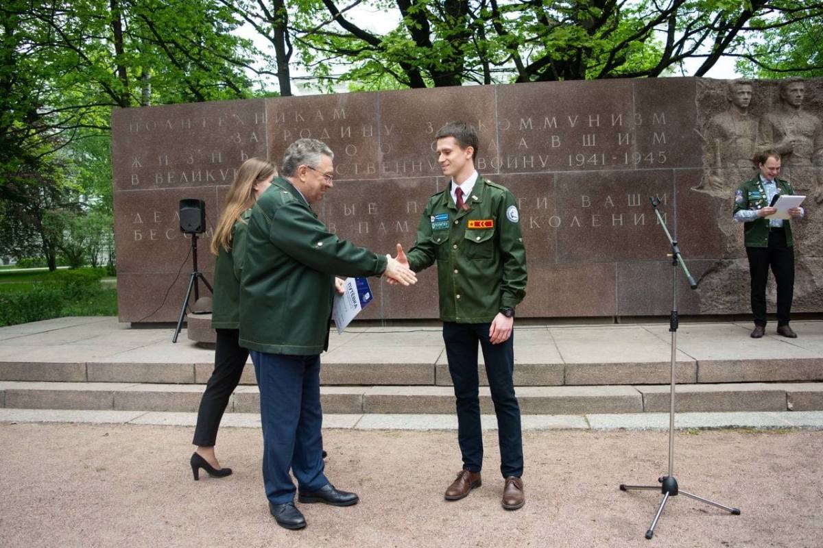 Ректор СПбПУ Андрей Рудской и Командир Штаба СПбПУ Константин Спиридонов 