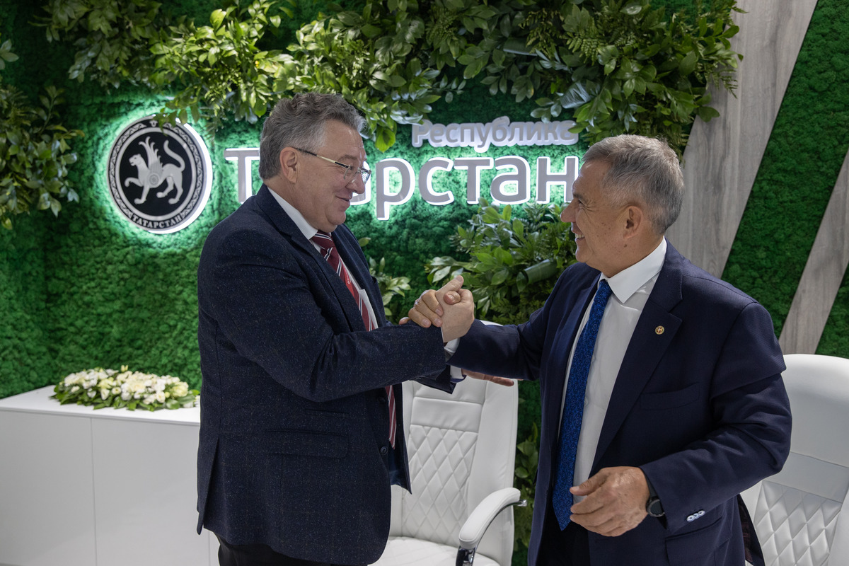 Ректор СПбПУ Андрей Рудской встретился с президентом Татарстана Рустамом Миннихановым. 