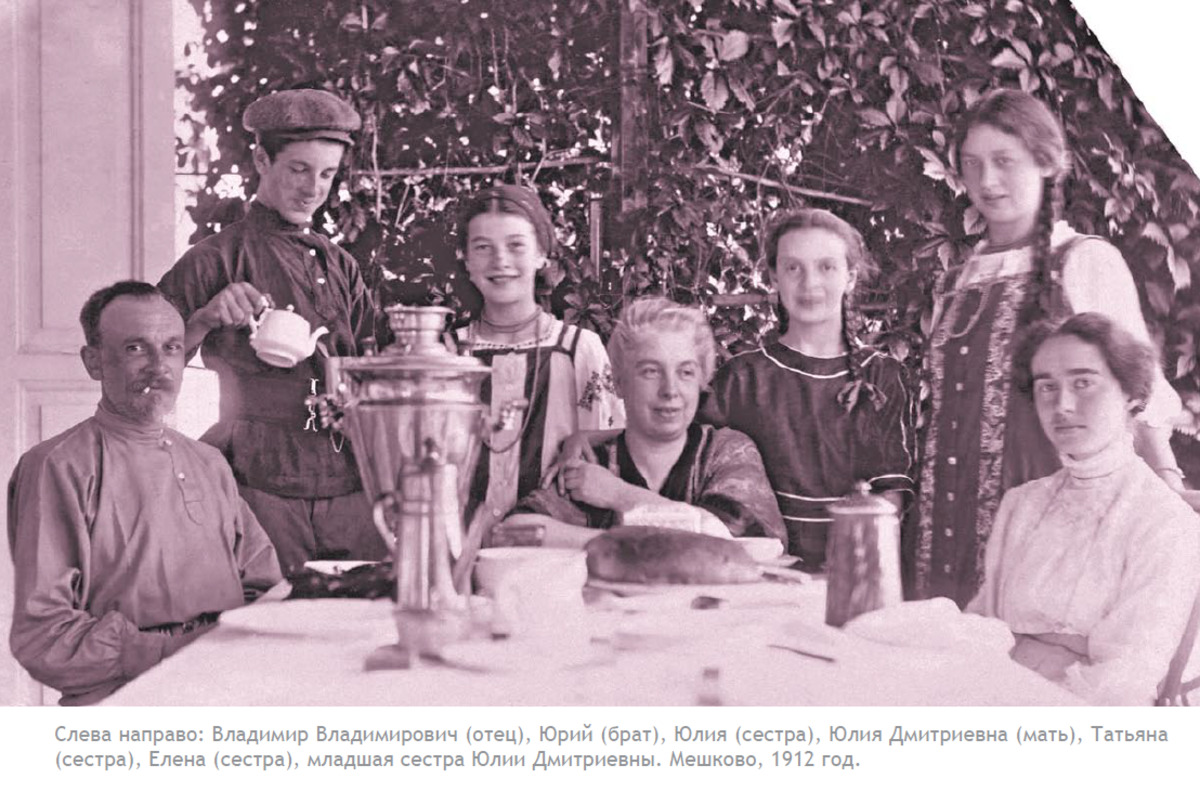 Владимир Владимирович Скобельцын с семьей, 1912 год