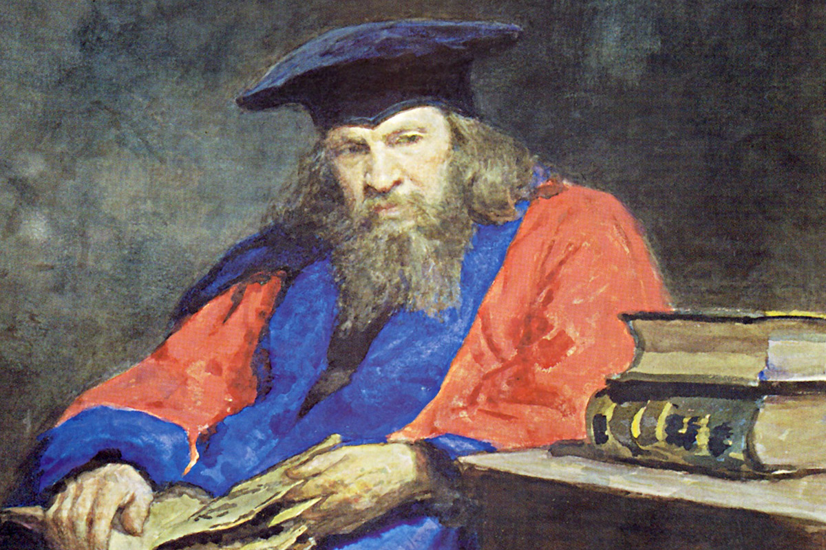 Портрет Д. И. Менделеева в мантии Эдинбургского университета. И. Е. Репин. 1885 г. Государственная Третьяковская галерея 