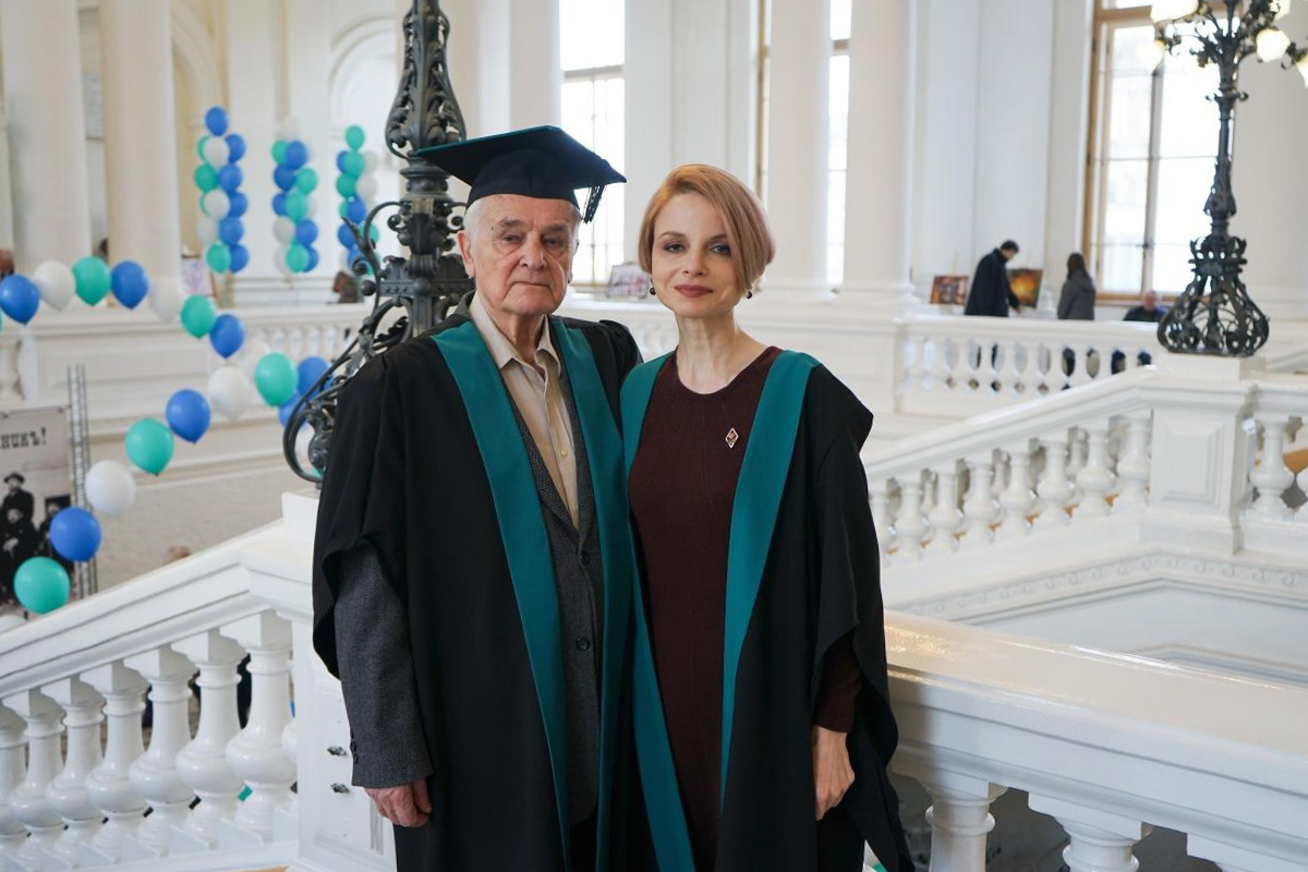 Юрий Михайлович и Ольга Черновы в 2019 году, на праздновании 120-летия Политеха 