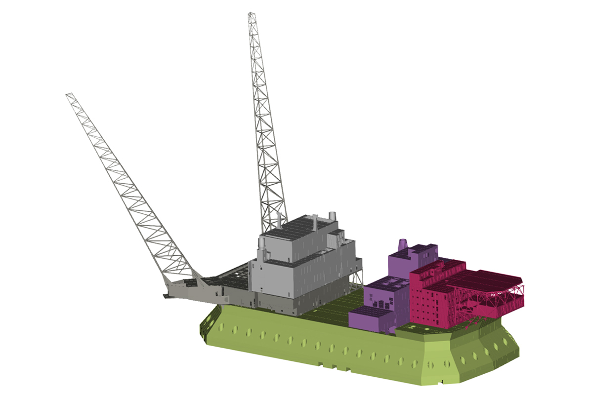 CAD-модель ледостойкой платформы CAD-модель ледостойкой платформы