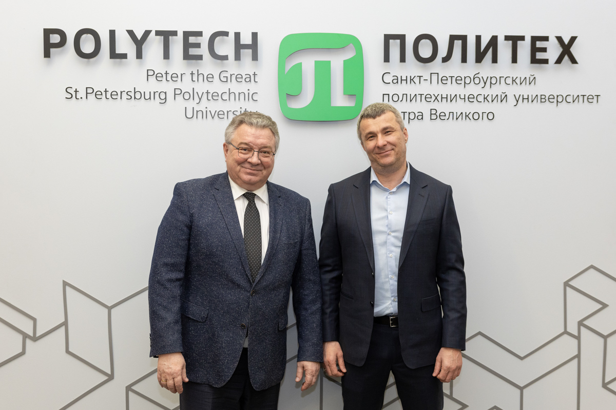 Ректор СПбПУ Андрей Рудской и директор Департамента информационной политики и комплексной безопасности Министерства науки и высшего образования РФ Андрей Толмачёв Ректор СПбПУ Андрей Рудской и директор Департамента информационной политики и комплексной безопасности Министерства науки и высшего образования РФ Андрей Толмачёв