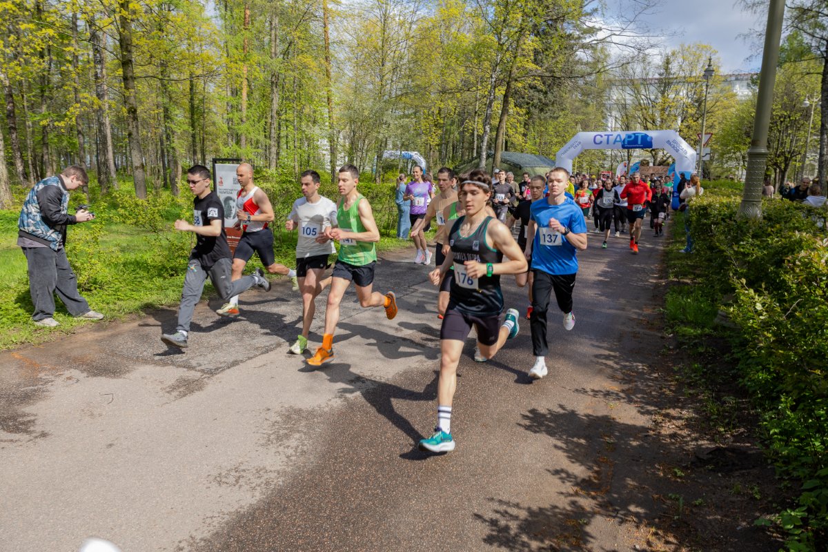Бегуны преодолели дистанцию длиной в пять километров 