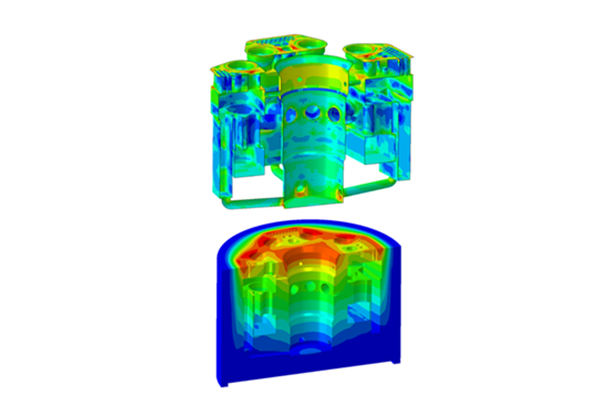 Напряженно-деформированное состояние металлобетонного корпуса блока реакторного РУ БРЕСТ-ОД-300 