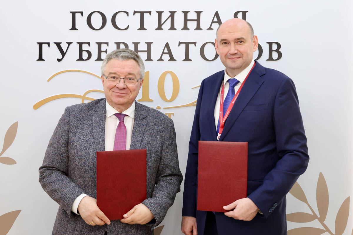 Андрей Рудской и губернатор Оренбургской области Евгений Солнцев 
