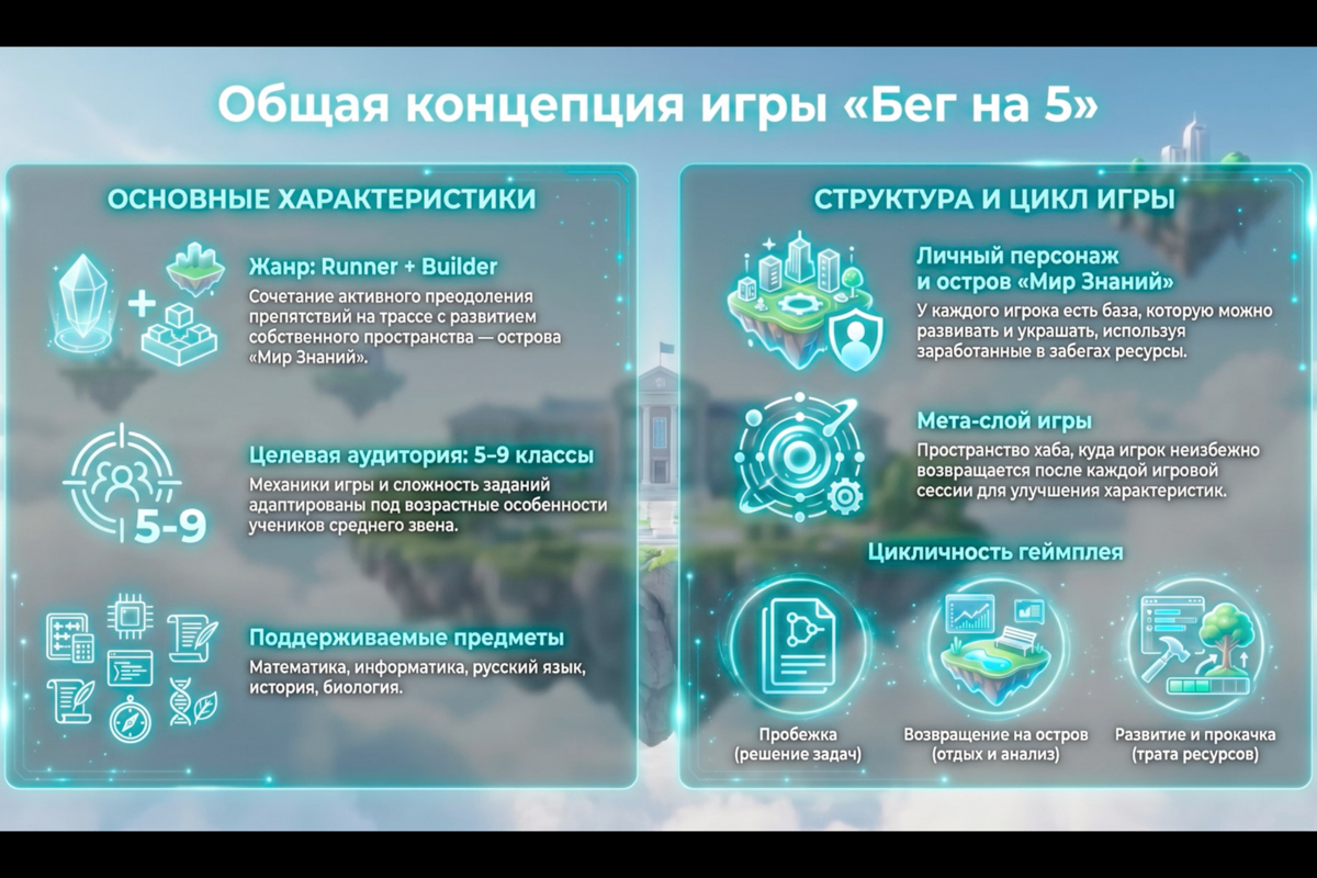 Общая концепция игры «Бег на 5» 
