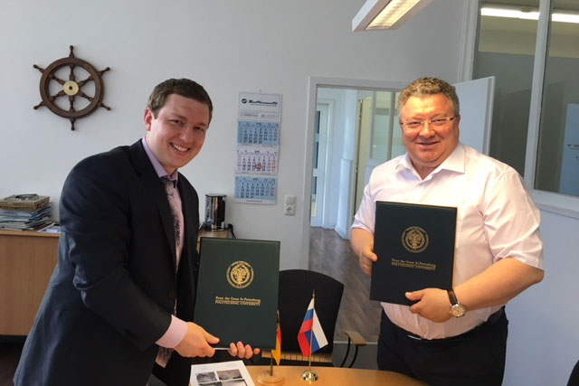 Подписание рамочного соглашения о сотрудничестве между СПбПУ и DMA Hamburg Подписание рамочного соглашения о сотрудничестве между СПбПУ и DMA Hamburg