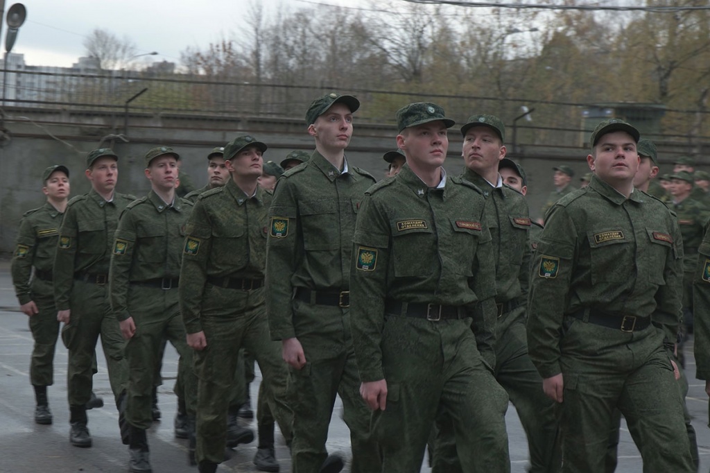 Смотр строя и песни кафедры автомобильных войск Факультета военного обучения