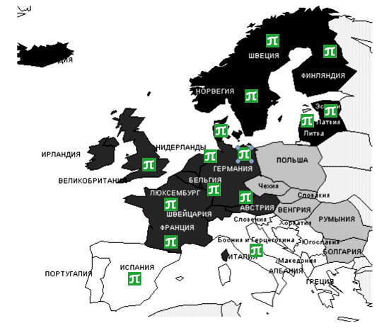 География программ академической мобильности СПбПУ 2006-2014 гг.