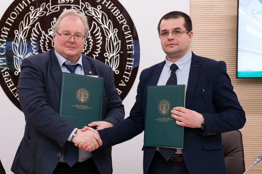 Подписание соглашения между Объединенным институтом машиностроения НАН Беларуси и СПбПУ 