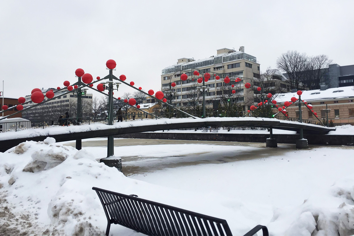 В свободное время студентка СПбПУ изучает достопримечательности города Турку