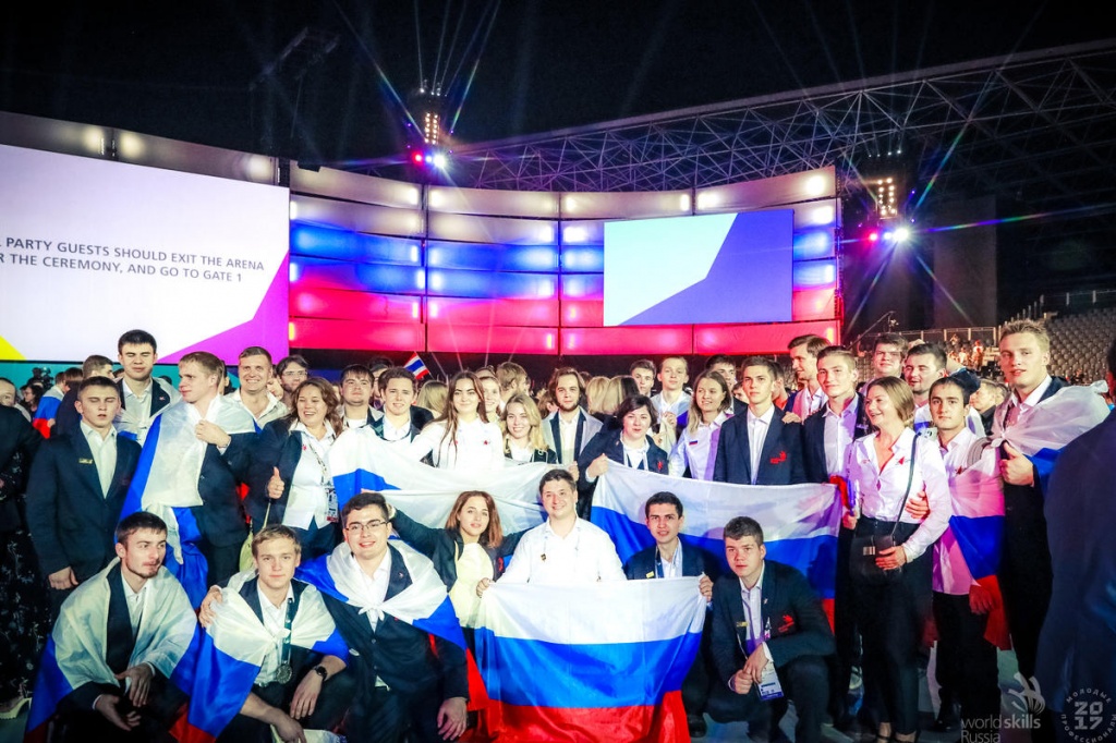 Российская национальная сборная на WorldSkills Abu Dhabi 2017 заняла 1-е место в общекомандном зачете 