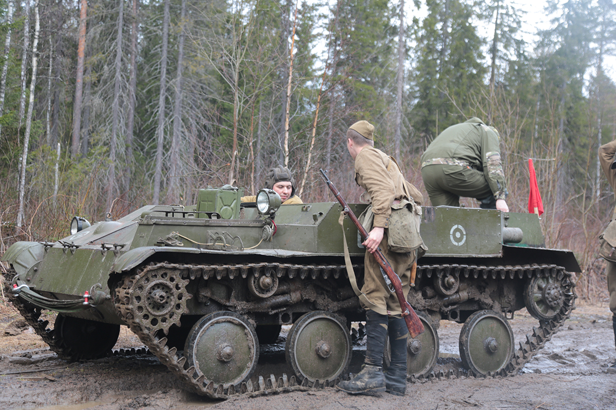 Реконструкция боя финских частей с бойцами 3-го Выборгского полка 3-й Фрунзенской дивизии ЛАНО 