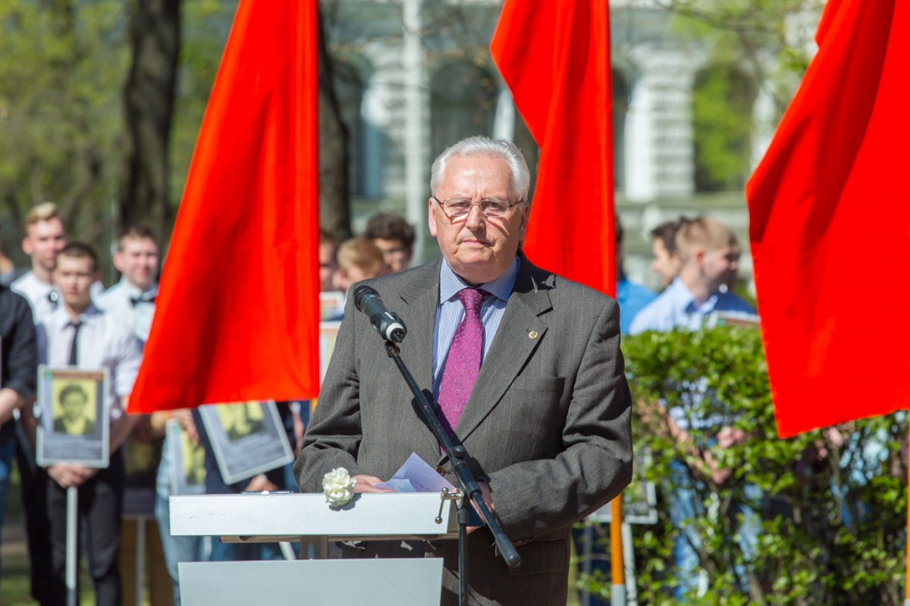 Открыл митинг президент СПбПУ М.П. Федоров