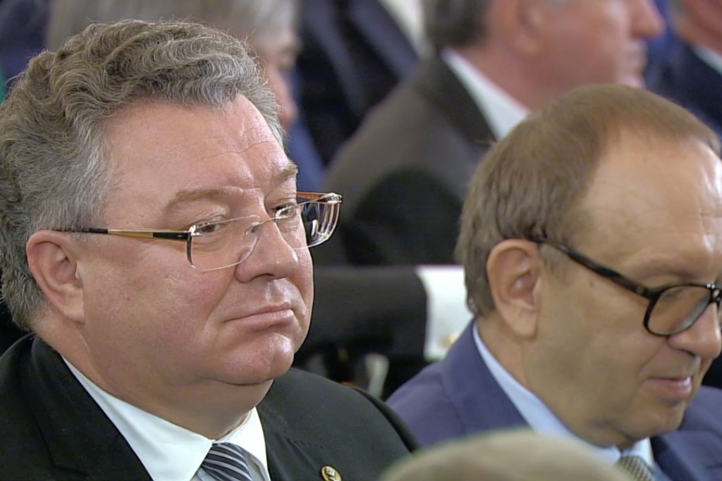 Ректор СПбПУ А.И. Рудской во время церемонии награждения Госпремиями РФ
