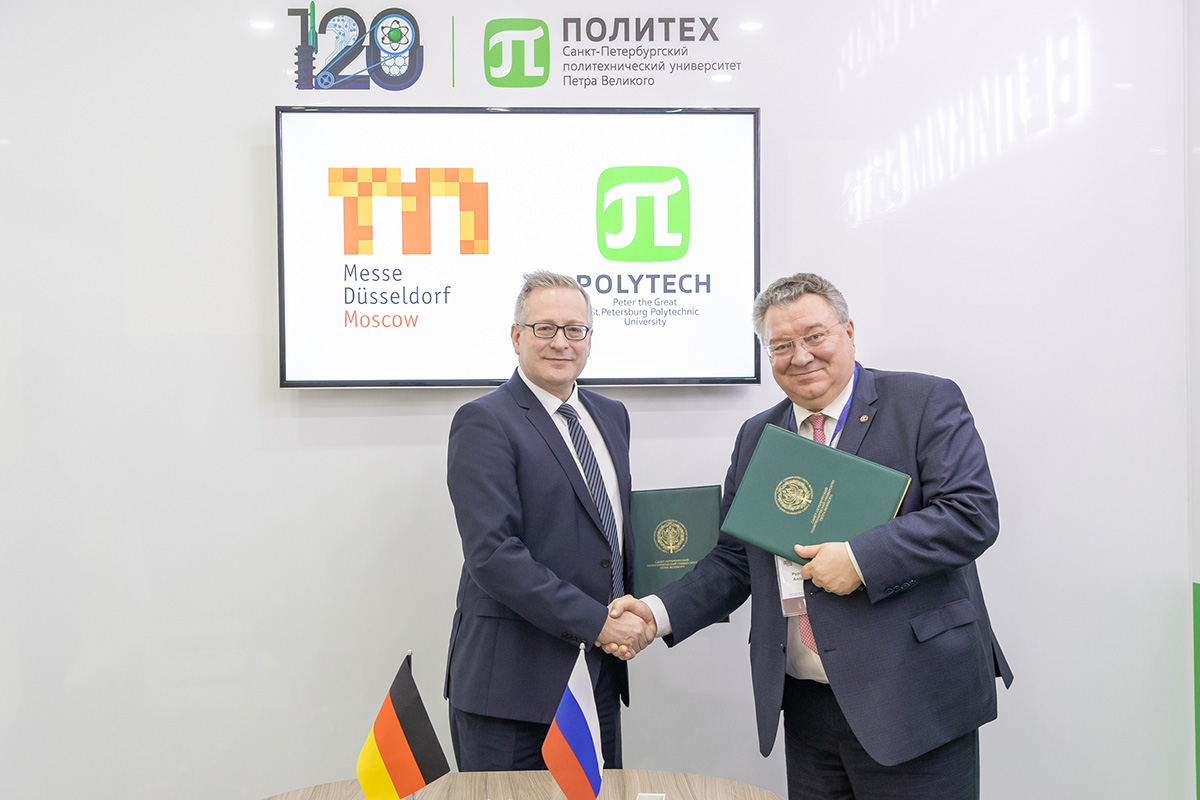 Подписано соглашение о сотрудничестве между СПбПУ и Messe Düsseldorf Moscow 