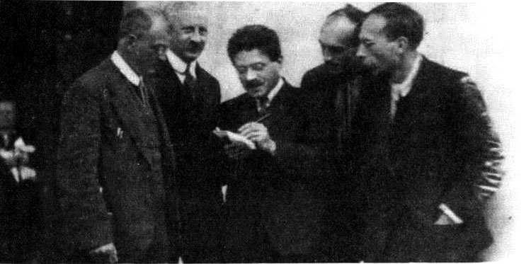 И.В. Обреимов, Н.Н. Семенов, П.С. Эренфест,А.Ф. Иоффе, А.А. Чернышев. 1924