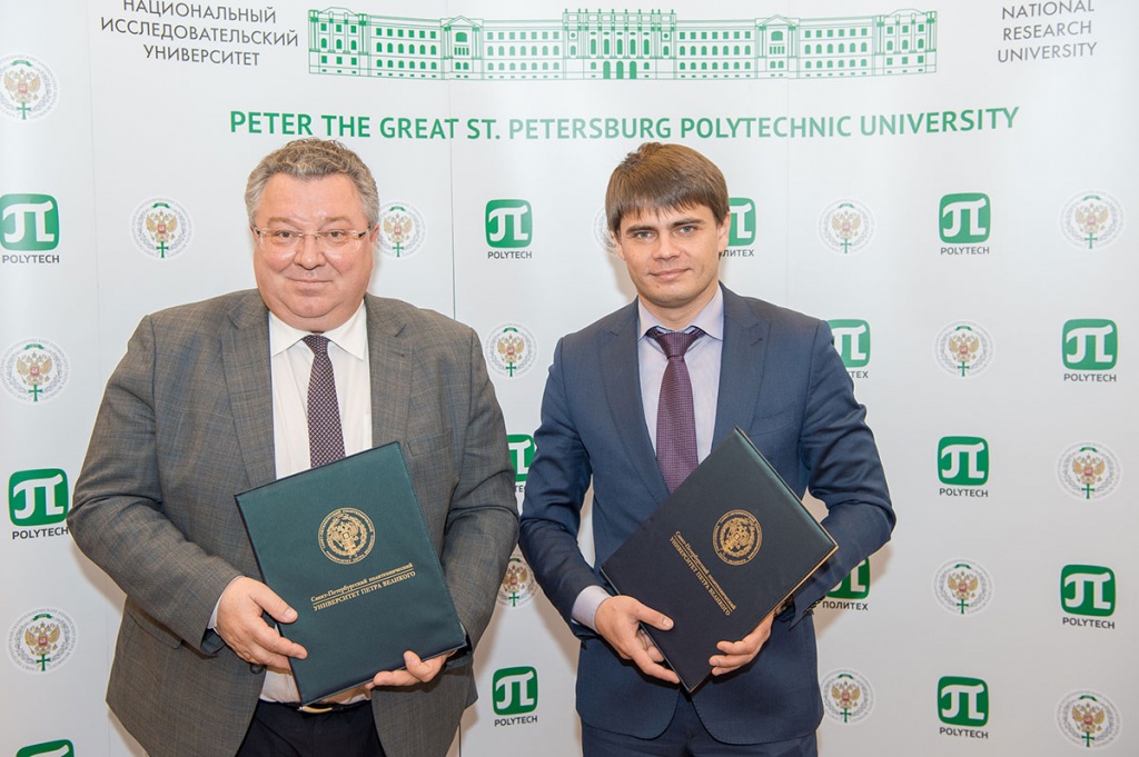 Ректор СПбПУ А.И. Рудской и генеральный директор телеканала Санкт-Петербург Сергей Боярский подписали соглашение о сотрудничестве Ректор СПбПУ А.И. Рудской и генеральный директор телеканала Санкт-Петербург Сергей Боярский подписали соглашение о сотрудничестве